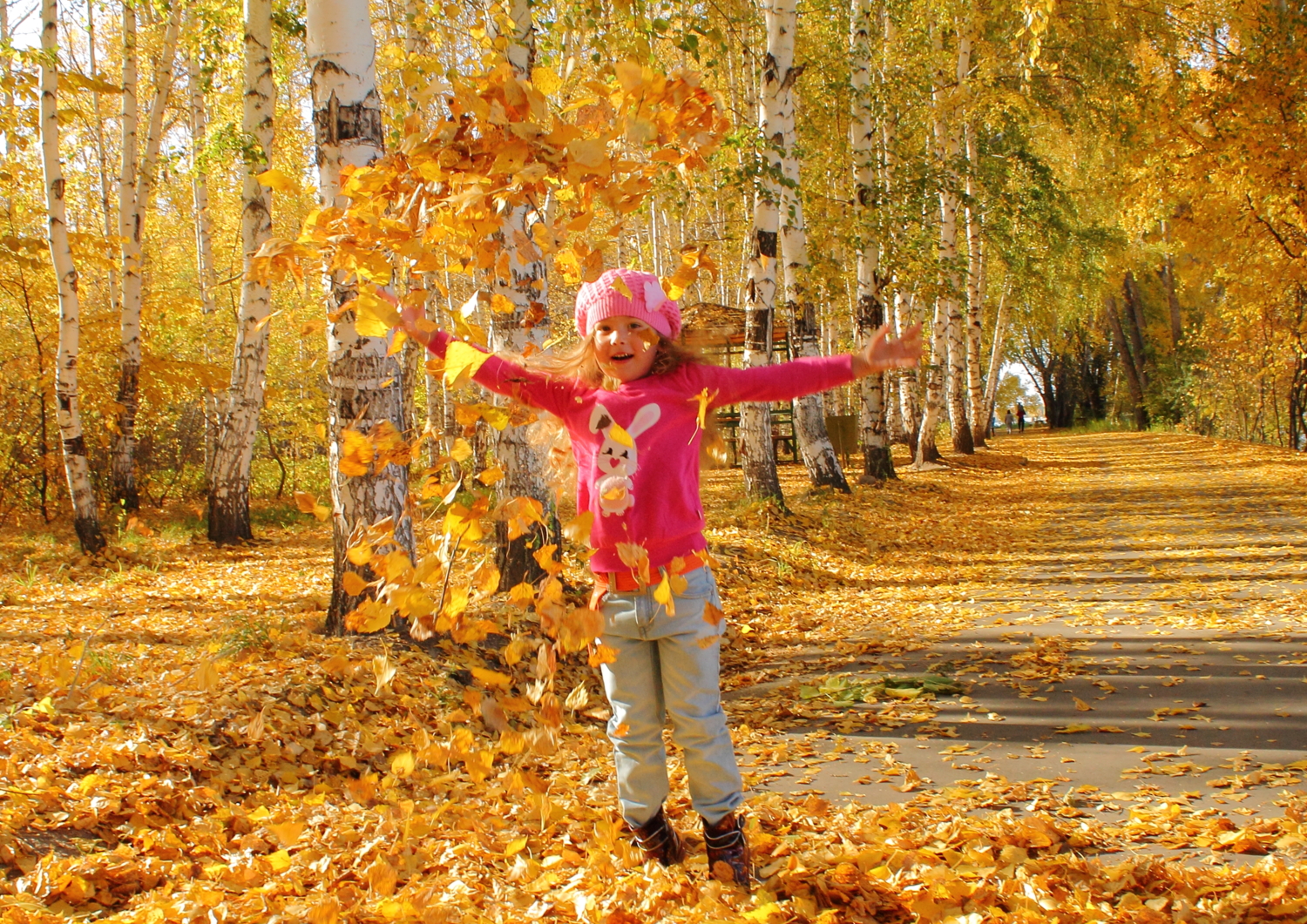 фото ребенка на тему осень золотая